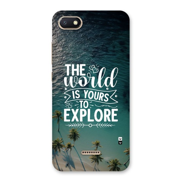 World To Explore Back Case for Redmi 6A