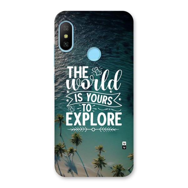 World To Explore Back Case for Redmi 6 Pro