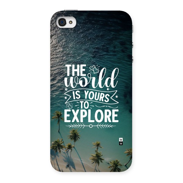 World To Explore Back Case for iPhone 4 4s