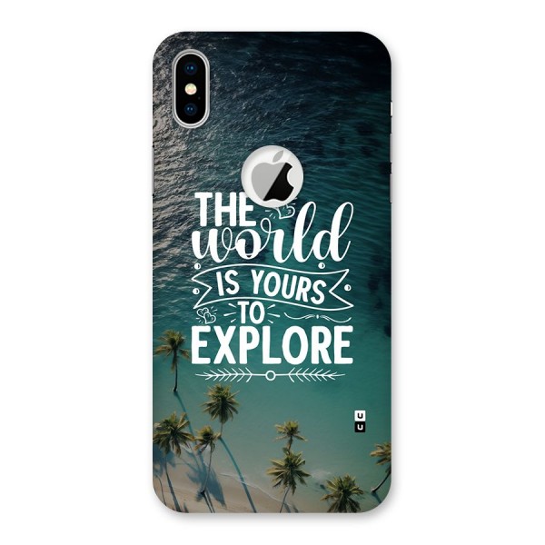 World To Explore Back Case for iPhone X Logo Cut