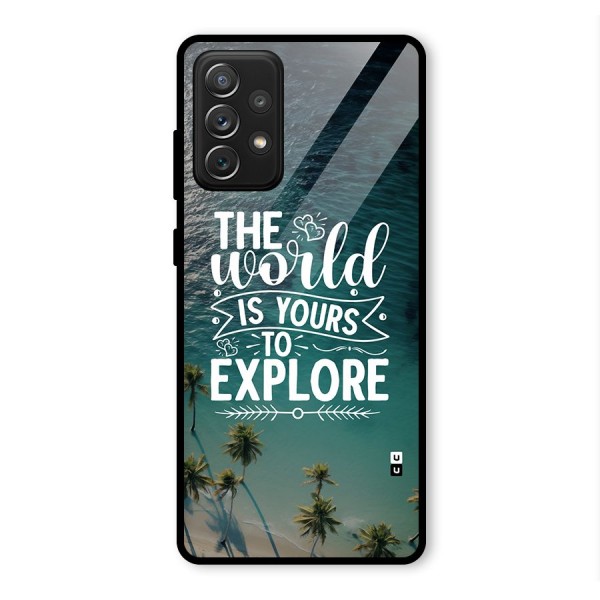 World To Explore Glass Back Case for Galaxy A72