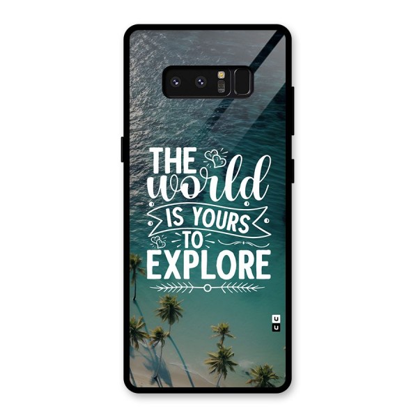 World To Explore Glass Back Case for Galaxy Note 8