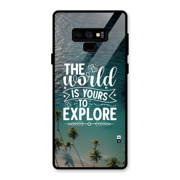 World To Explore Glass Back Case for Galaxy Note 9