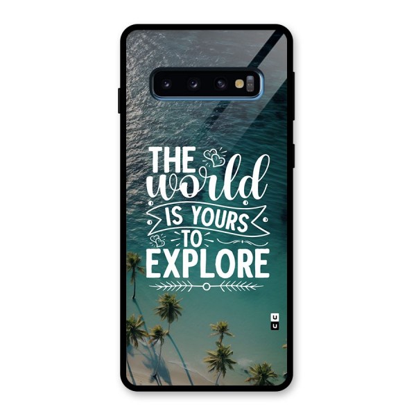 World To Explore Glass Back Case for Galaxy S10