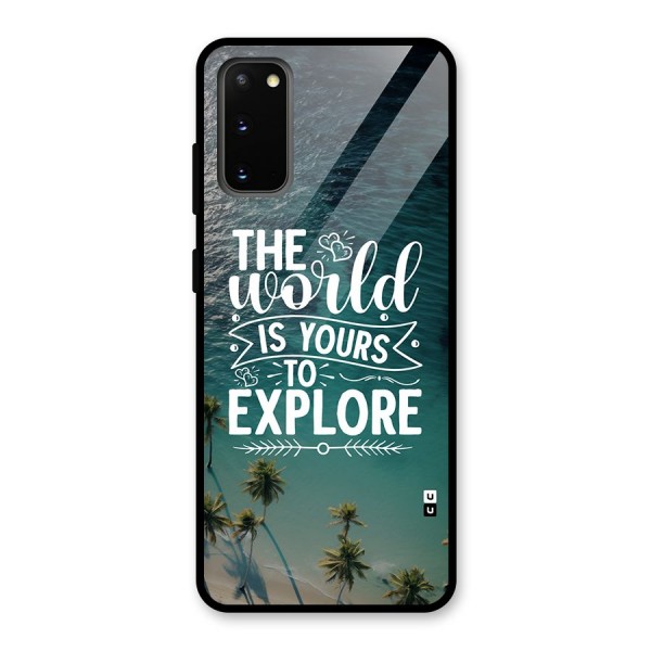 World To Explore Glass Back Case for Galaxy S20