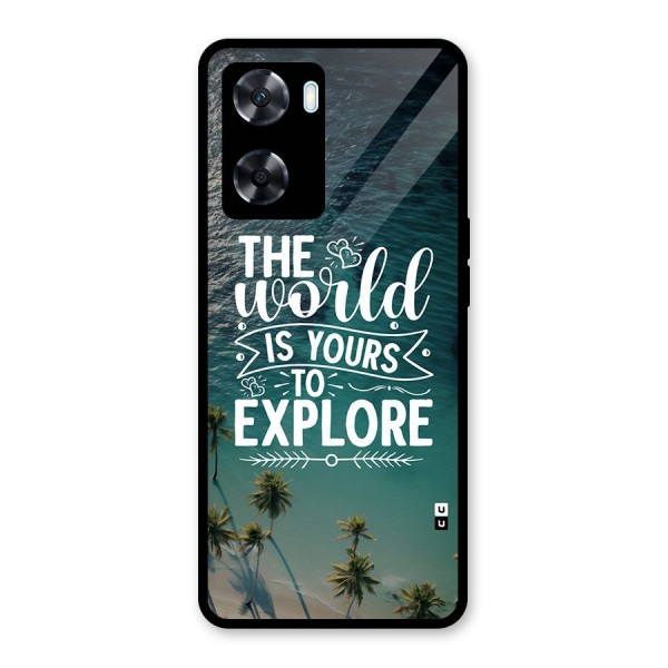World To Explore Glass Back Case for Oppo A77