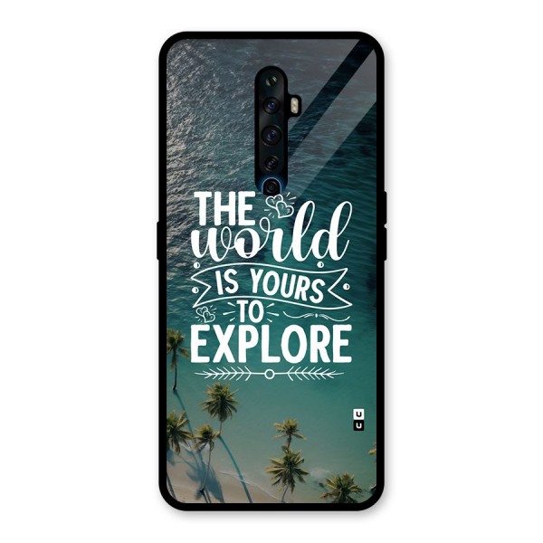 World To Explore Glass Back Case for Oppo Reno2 F