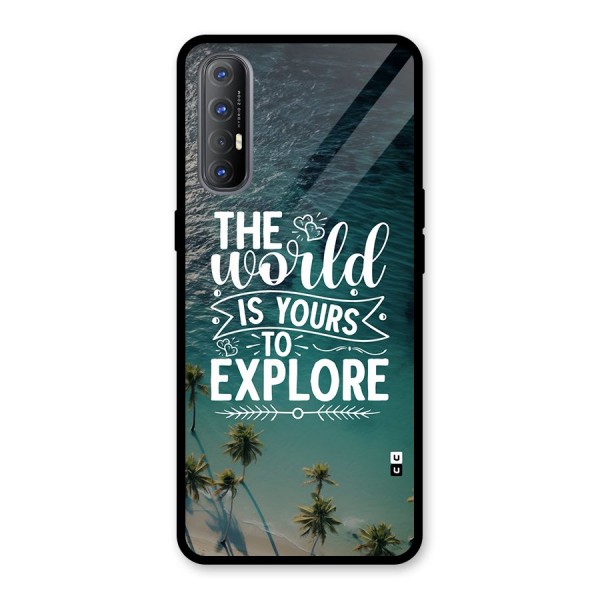 World To Explore Glass Back Case for Oppo Reno3 Pro