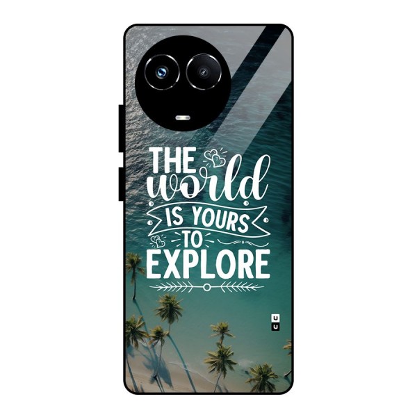 World To Explore Glass Back Case for Realme 11X