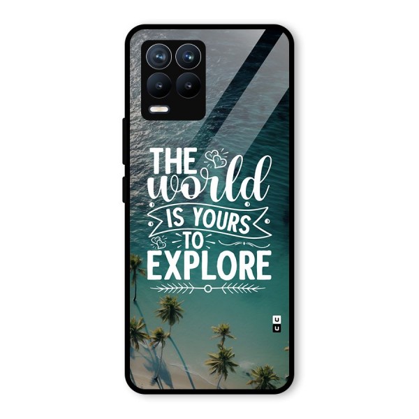 World To Explore Glass Back Case for Realme 8 Pro
