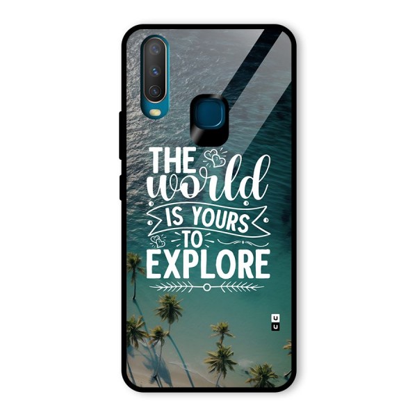World To Explore Glass Back Case for Vivo Y12