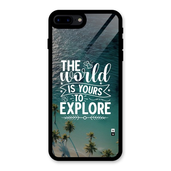 World To Explore Glass Back Case for iPhone 7 Plus