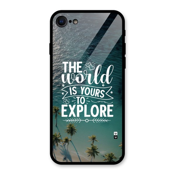 World To Explore Glass Back Case for iPhone 8