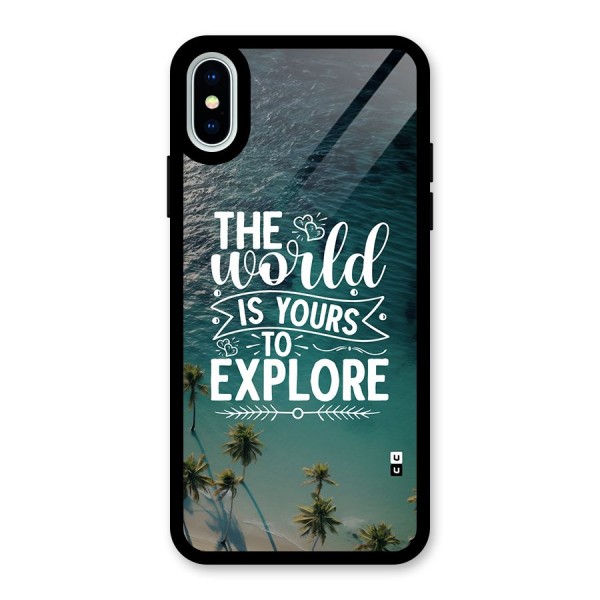 World To Explore Glass Back Case for iPhone X
