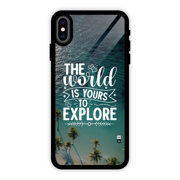 World To Explore Glass Back Case for iPhone XS Max