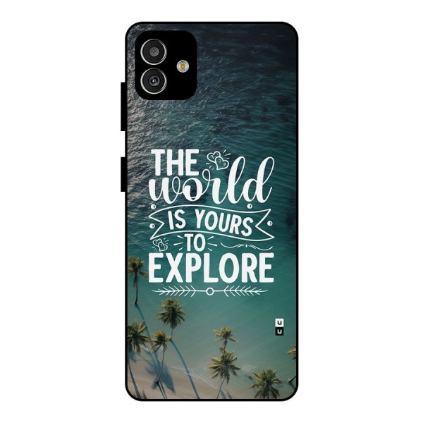 World To Explore Metal Back Case for Galaxy M13 5G