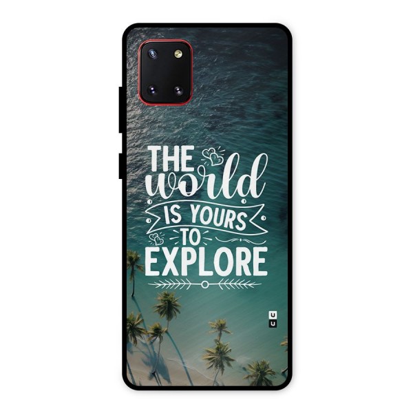 World To Explore Metal Back Case for Galaxy Note 10 Lite