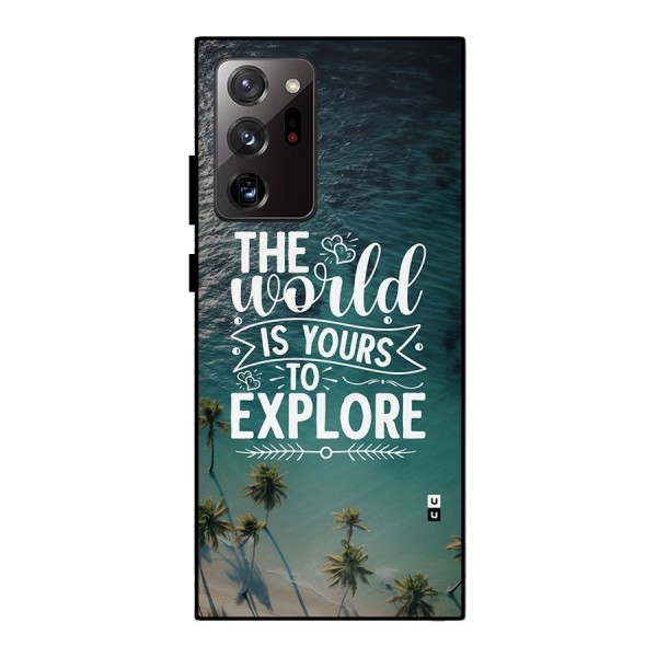 World To Explore Metal Back Case for Galaxy Note 20 Ultra