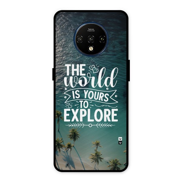 World To Explore Metal Back Case for OnePlus 7T