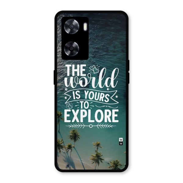 World To Explore Metal Back Case for Oppo A77