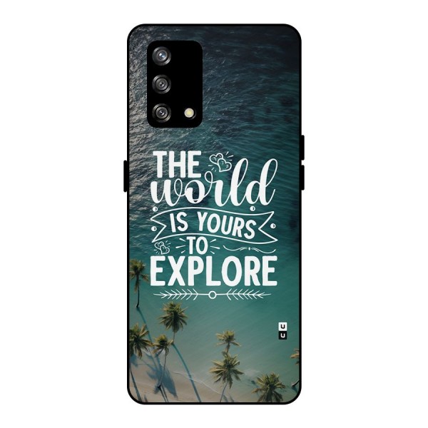 World To Explore Metal Back Case for Oppo F19s