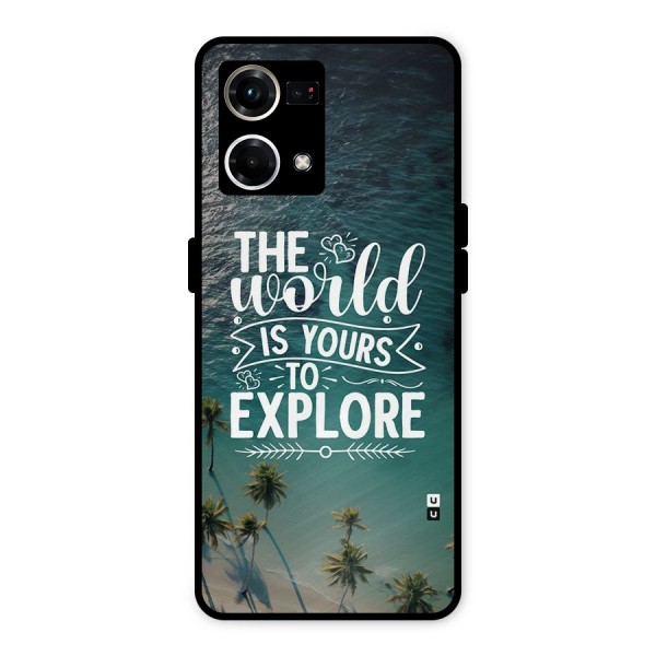 World To Explore Metal Back Case for Oppo F21 Pro 4G
