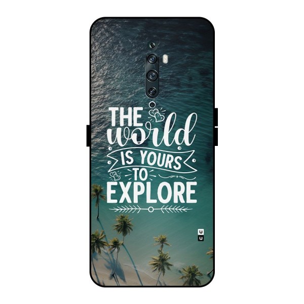 World To Explore Metal Back Case for Oppo Reno2 F