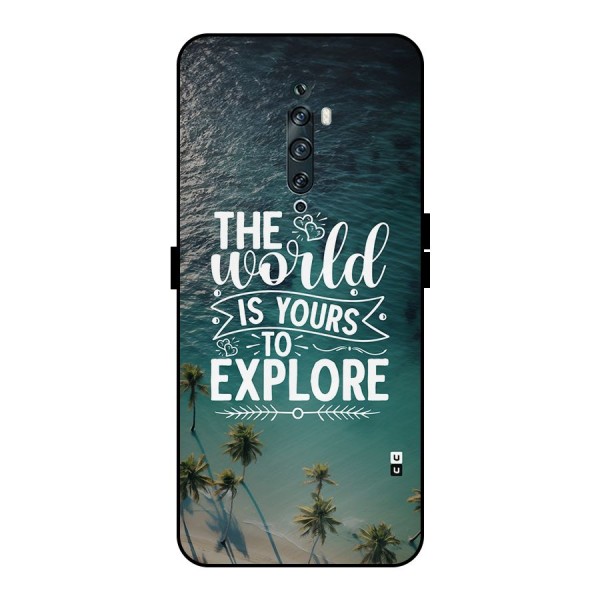 World To Explore Metal Back Case for Oppo Reno2 Z