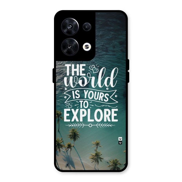 World To Explore Metal Back Case for Oppo Reno8 5G