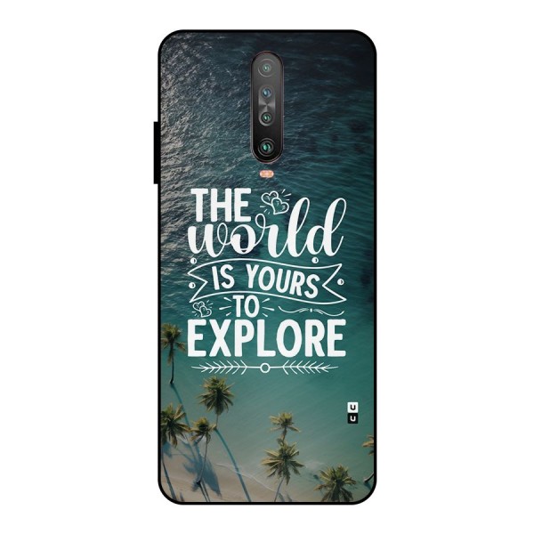 World To Explore Metal Back Case for Poco X2
