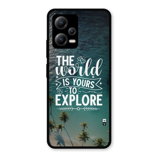 World To Explore Metal Back Case for Poco X5