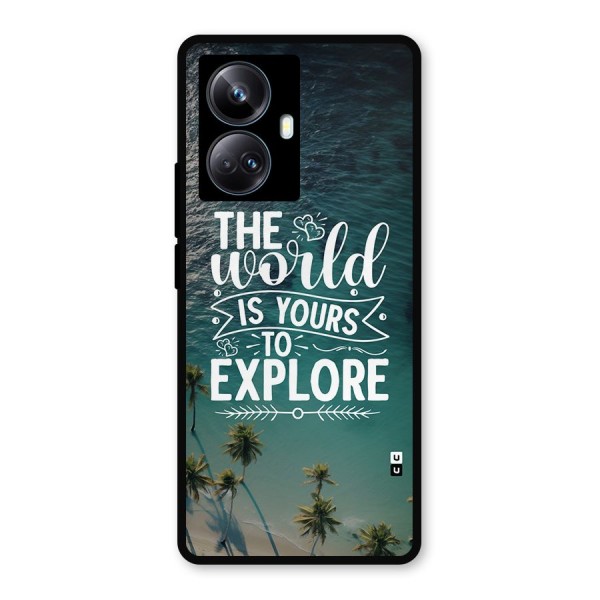 World To Explore Metal Back Case for Realme 10 Pro Plus