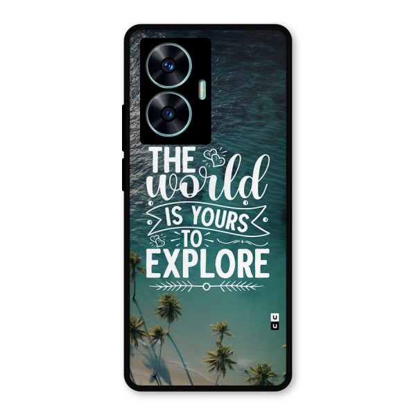 World To Explore Metal Back Case for Realme C55