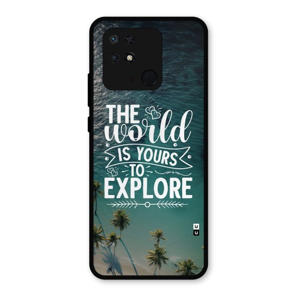 World To Explore Metal Back Case for Redmi 10 Power