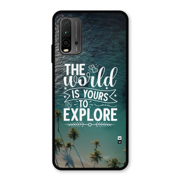 World To Explore Metal Back Case for Redmi 9 Power