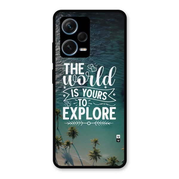 World To Explore Metal Back Case for Redmi Note 12 Pro Plus 5G