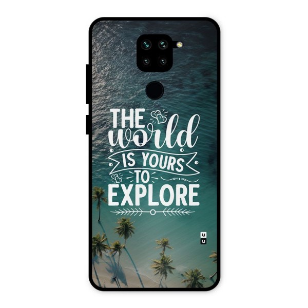 World To Explore Metal Back Case for Redmi Note 9