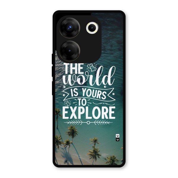 World To Explore Metal Back Case for Tecno Camon 20