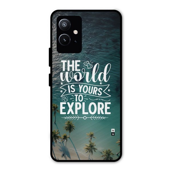 World To Explore Metal Back Case for Vivo T1 5G