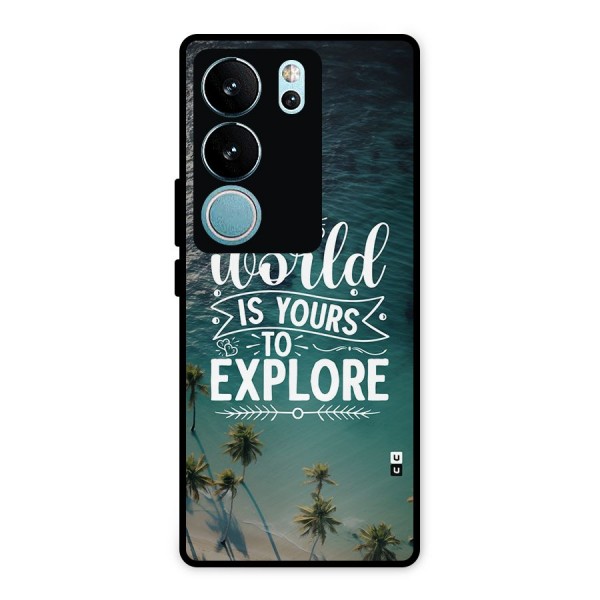 World To Explore Metal Back Case for Vivo V29