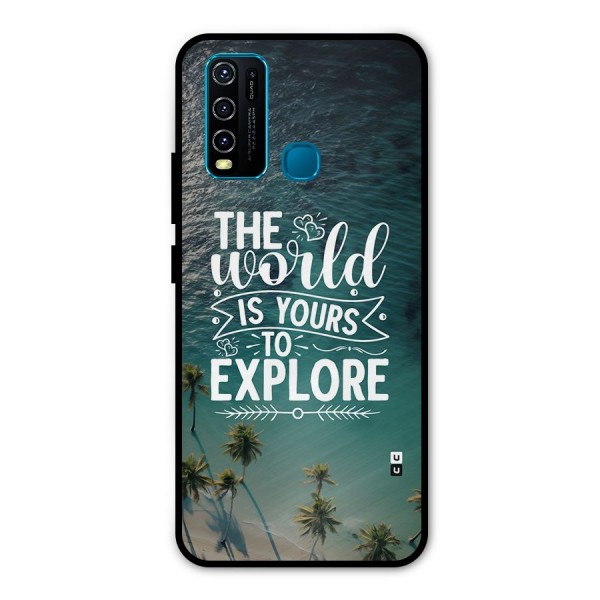 World To Explore Metal Back Case for Vivo Y30