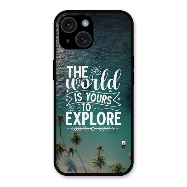 World To Explore Metal Back Case for iPhone 15