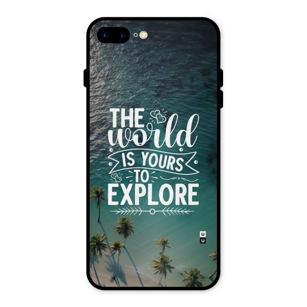 World To Explore Metal Back Case for iPhone 8 Plus