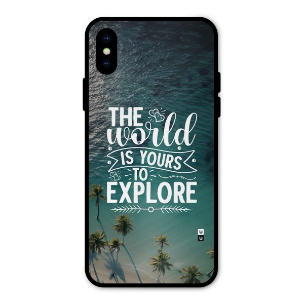 World To Explore Metal Back Case for iPhone X