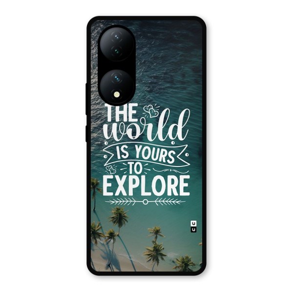 World To Explore Metal Back Case for iQOO Z7s