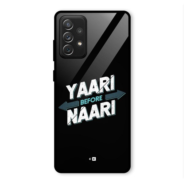 Yaari Naari Glass Back Case for Galaxy A72