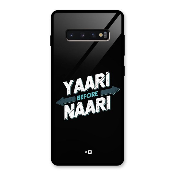 Yaari Naari Glass Back Case for Galaxy S10 Plus