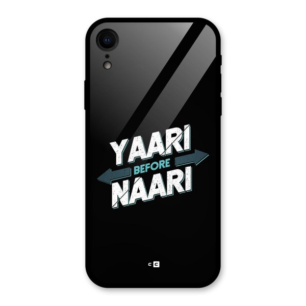Yaari Naari Glass Back Case for iPhone XR