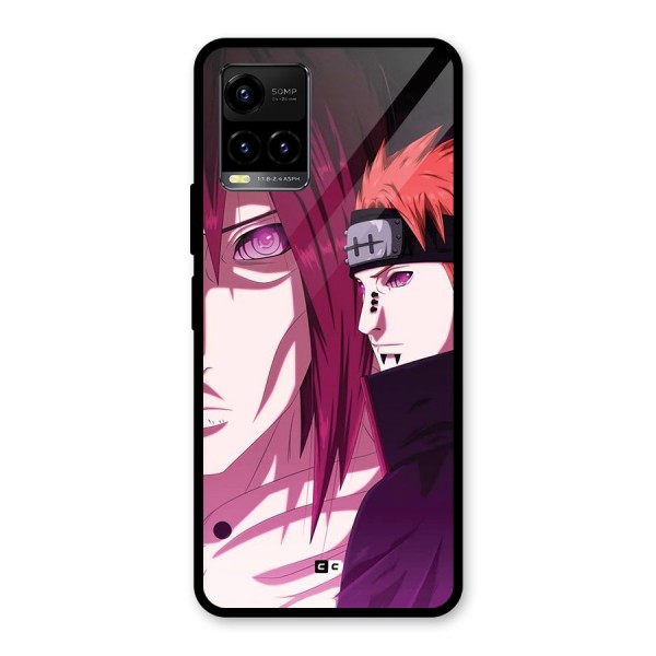 Yahiko With Nagato Glass Back Case for Vivo Y33s