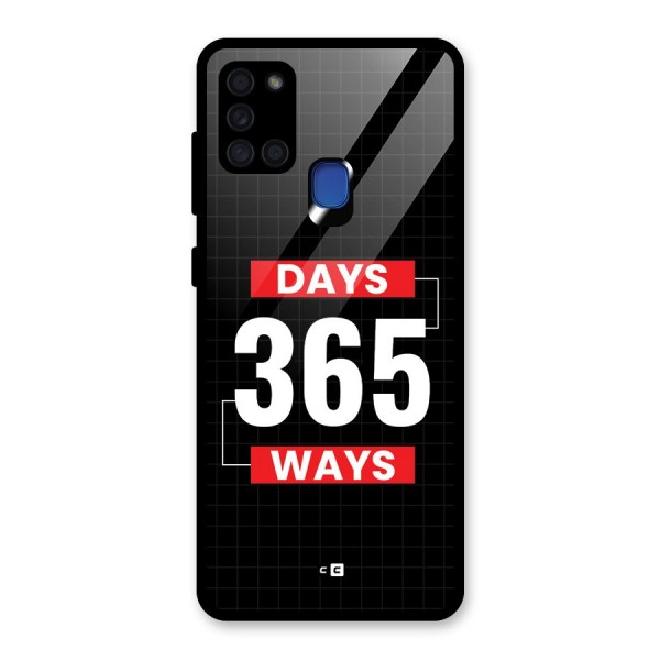 Year Ways Glass Back Case for Galaxy A21s